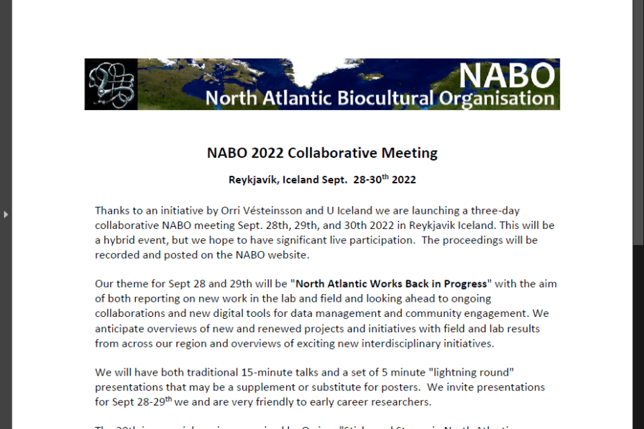 Screenshot of NABO's conference poster