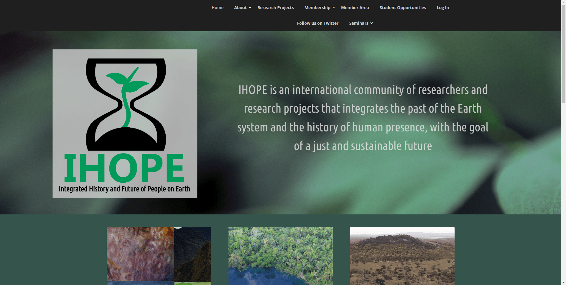 IHOPE Website Screenshot