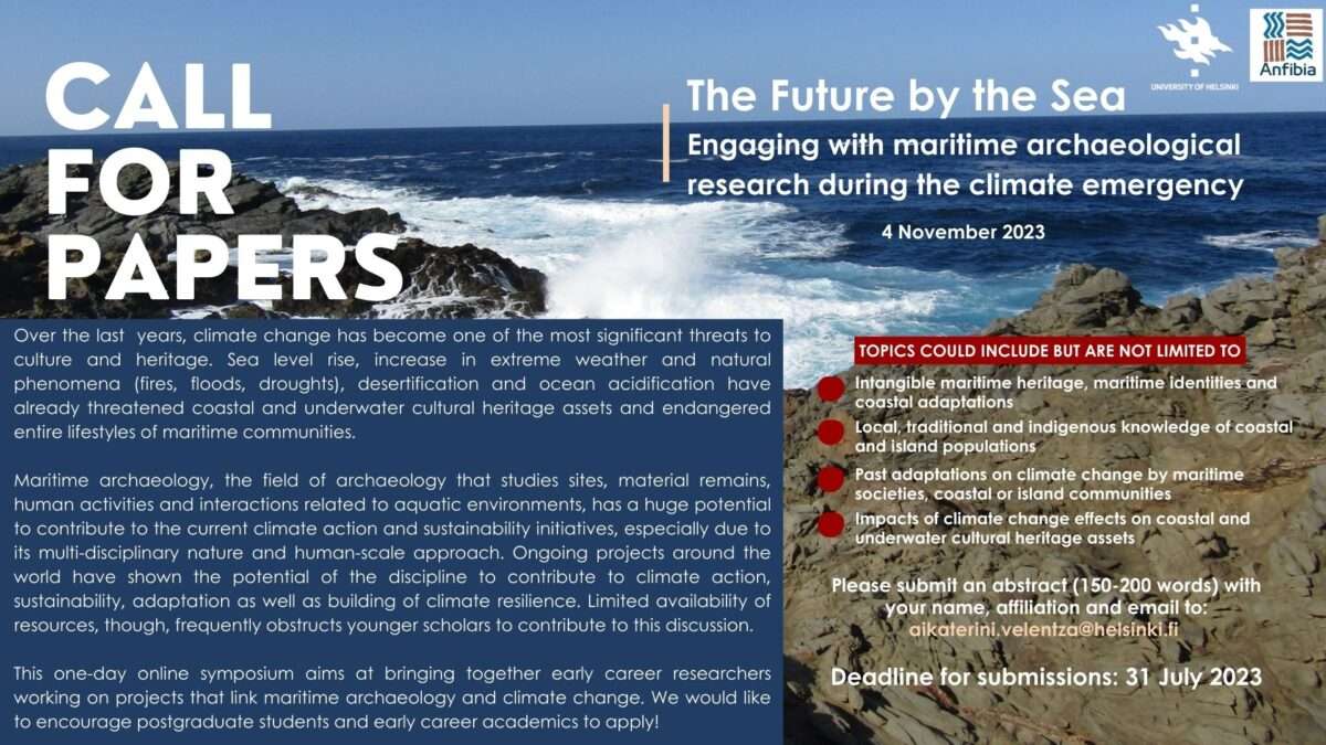 Poster: Call for papers for the Future by the Sea Conference
