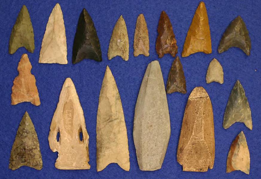 Photograph of endblades from Cape Ray Light (CjBt-01)