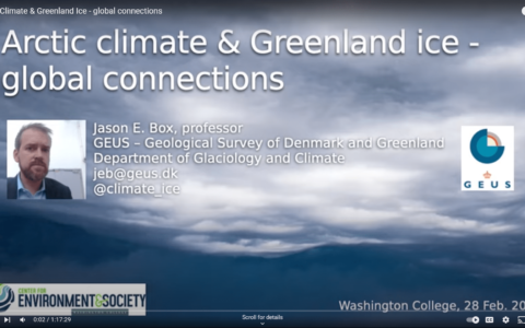 YouTube Screenshot: Arctic Climate & Greenland Ice - Global Connections, with Professor Jason Box.