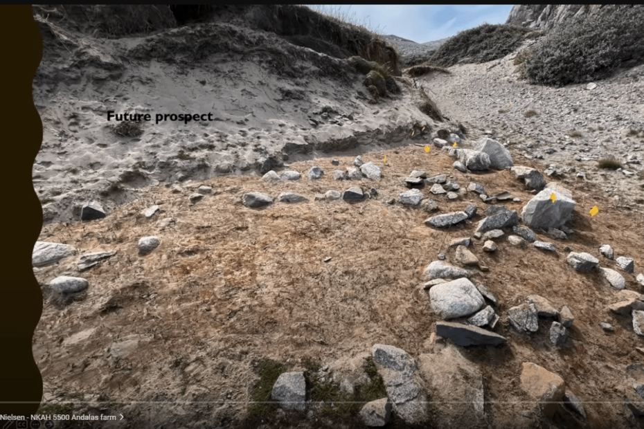 Photo of a landscape to be excavated in Greenland