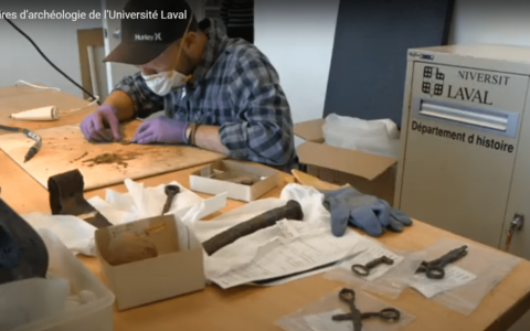 YouTube video screenshot: Laboratoires d’archéologie de l’Université Laval.
