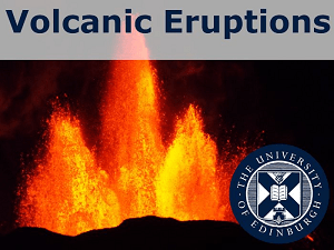 Cover Image of an Open Educational Resource called Volcanic Eruptions, from the University of Edinburgh.