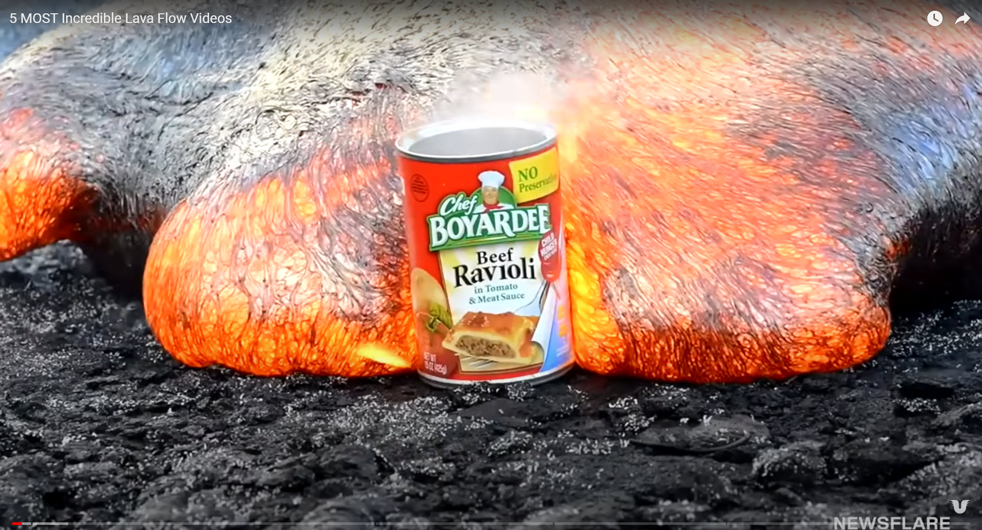 Video thumbnail from '5 Most Incredible Lava Flow Videos', by Underworld, via YouTube