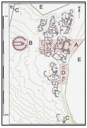 Location map of 2002 Gasir excavation