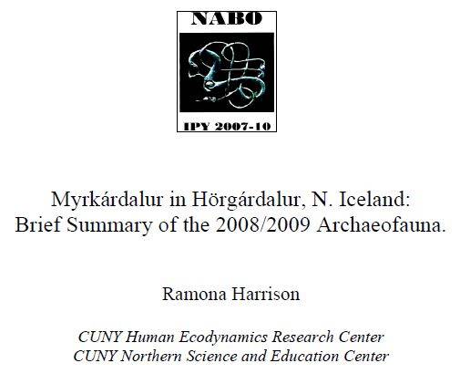 Myrkárdalur 2011 Report