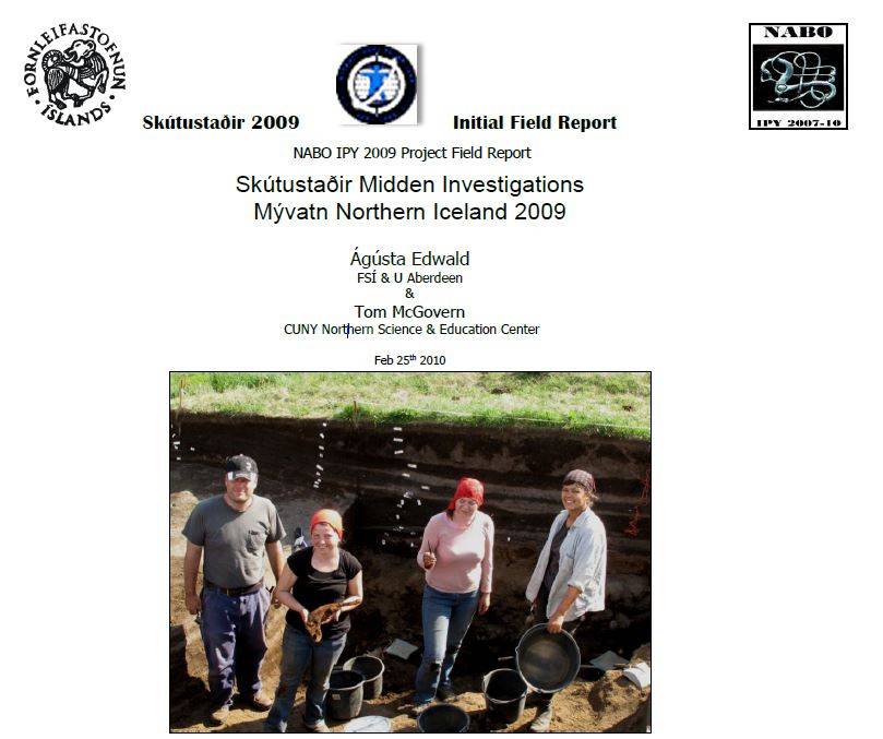 Skútustaðir Midden Investigations Mývatn Northern Iceland 2009