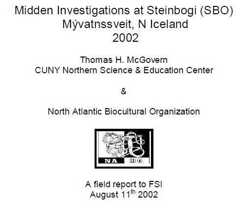 Steinbogi 2002 Midden Report