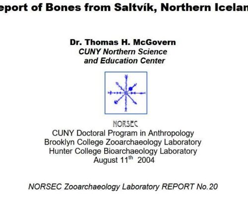 Report of Bones from Saltvík, Northern Iceland