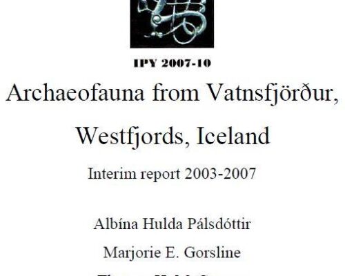 Archaeofauna from Vatnsfjörður, Westfjords, Iceland