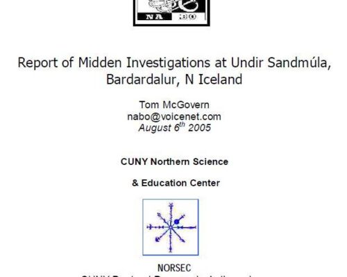 Report of Midden Investigations at Undir Sandmúla, Bardardalur, N Iceland